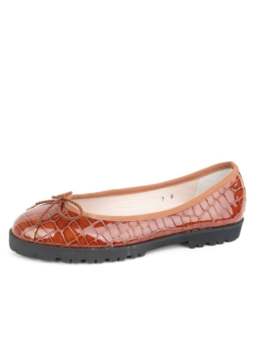 The Lug Sole Paul Mayer | Bingo Lug Sole Ballet Cognac Crocodile