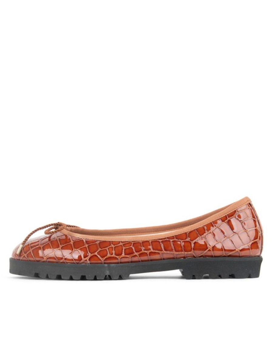 The Lug Sole Paul Mayer | Bingo Lug Sole Ballet Cognac Crocodile