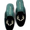 Slippers Patricia Green | Antler Embroidered Slipper Emerald