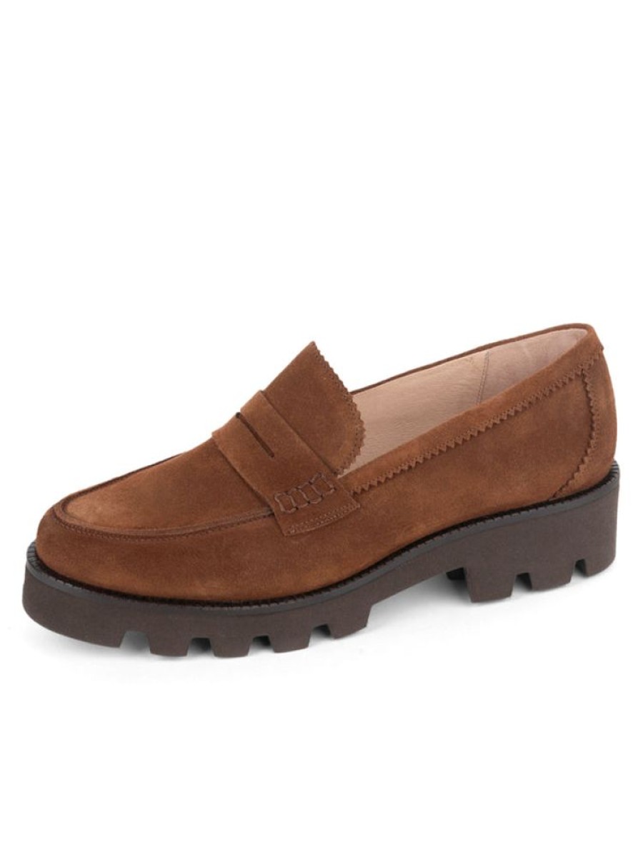 Casual Patricia Green | Vince Lug Sole Penny Loafer Chocolate