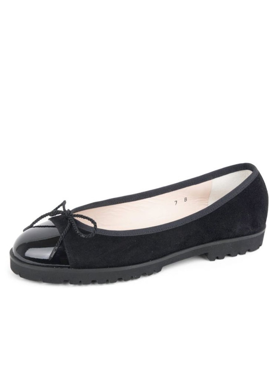 Casual Paul Mayer | Bravo Lug Sole Ballet Black Suede