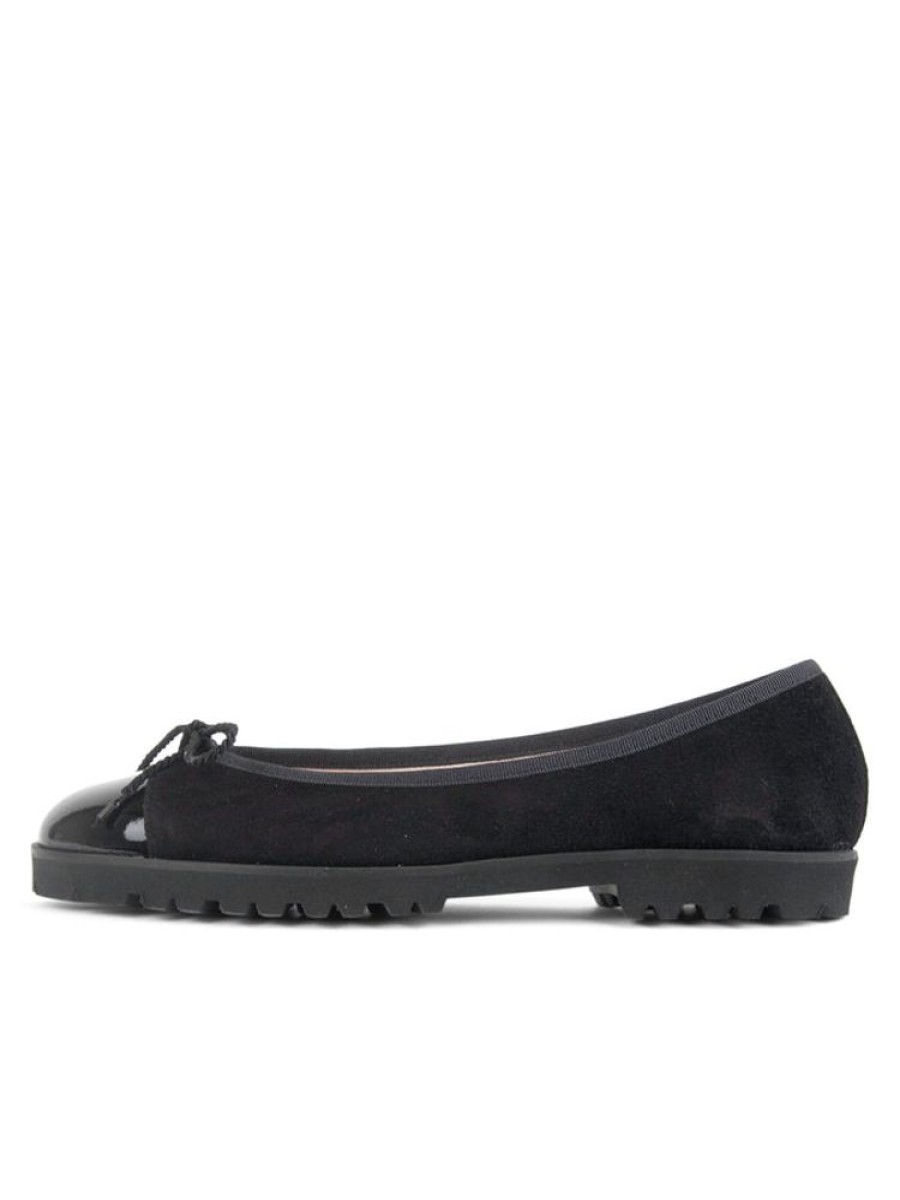 Casual Paul Mayer | Bravo Lug Sole Ballet Black Suede