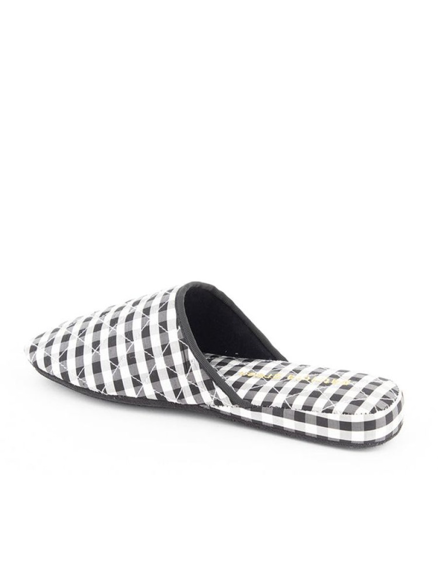 Slippers Patricia Green | Sari Silk Check Slipper Black