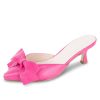 Clogs & Mules Patricia Green | Malibu Kitten Heel Mule Hot Pink