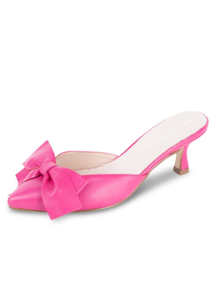 Clogs & Mules Patricia Green | Malibu Kitten Heel Mule Hot Pink