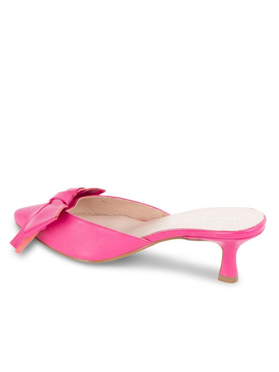 Clogs & Mules Patricia Green | Malibu Kitten Heel Mule Hot Pink