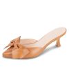 Clogs & Mules Patricia Green | Malibu Kitten Heel Mule Cognac