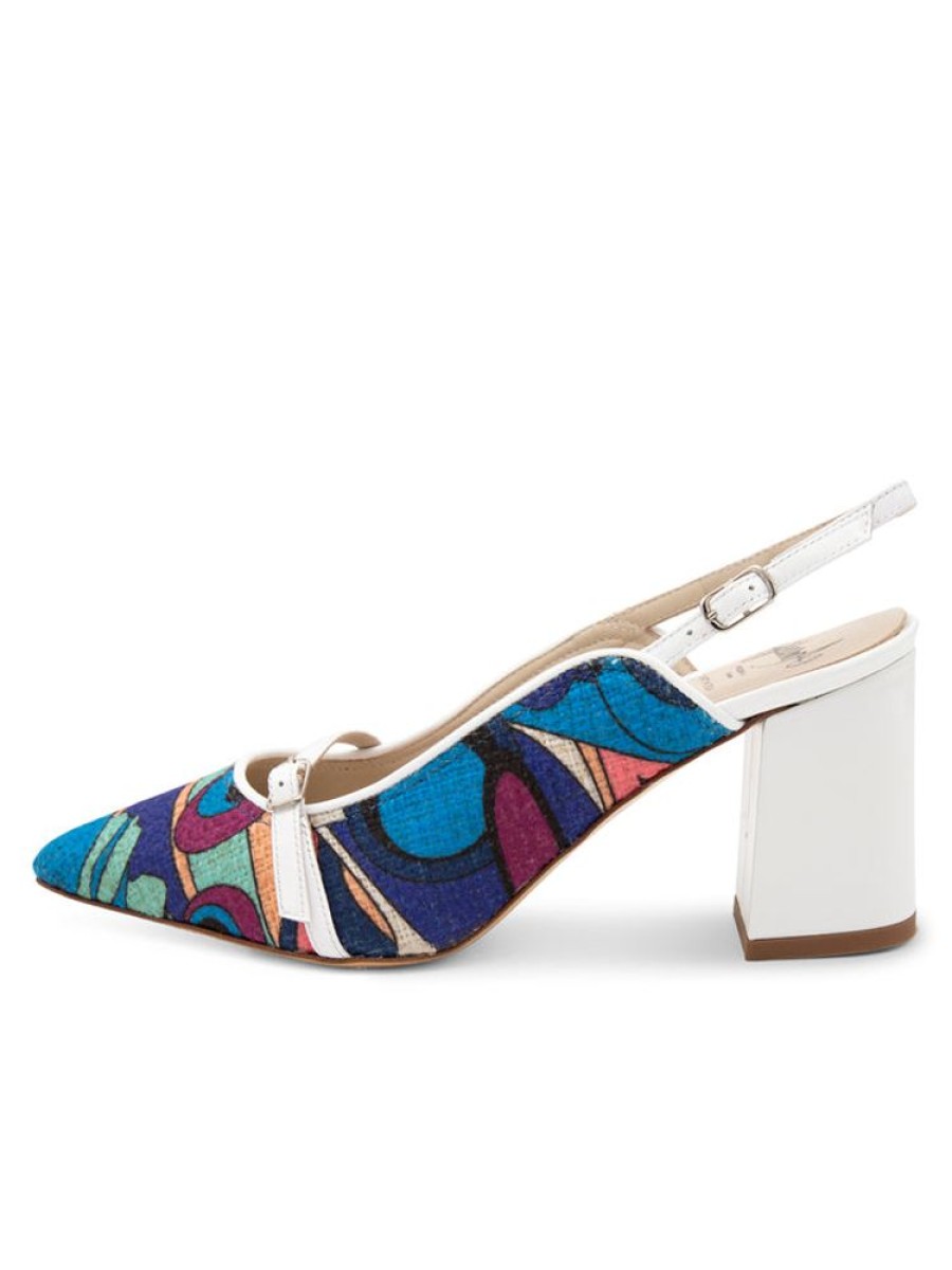 Pumps Amalfi by Rangoni | Ibisco Blu Magnolia Fab/White Vernice