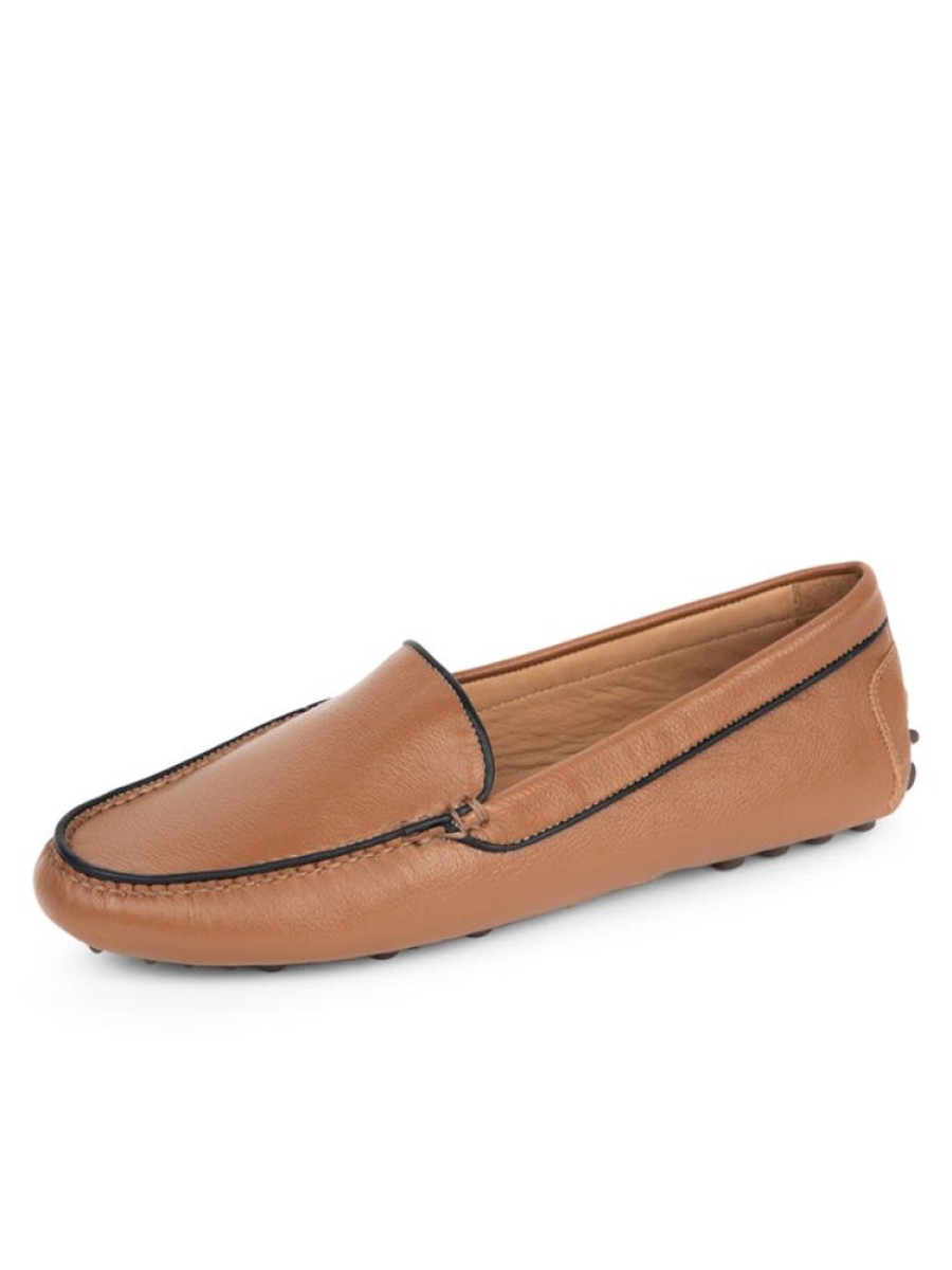 Driving Moccasins Patricia Green | Jill Piped Driving Moccasin Chocolate/Black Piping