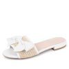 Sandals Patricia Green | St. Tropez Raffia Slide Sandal White