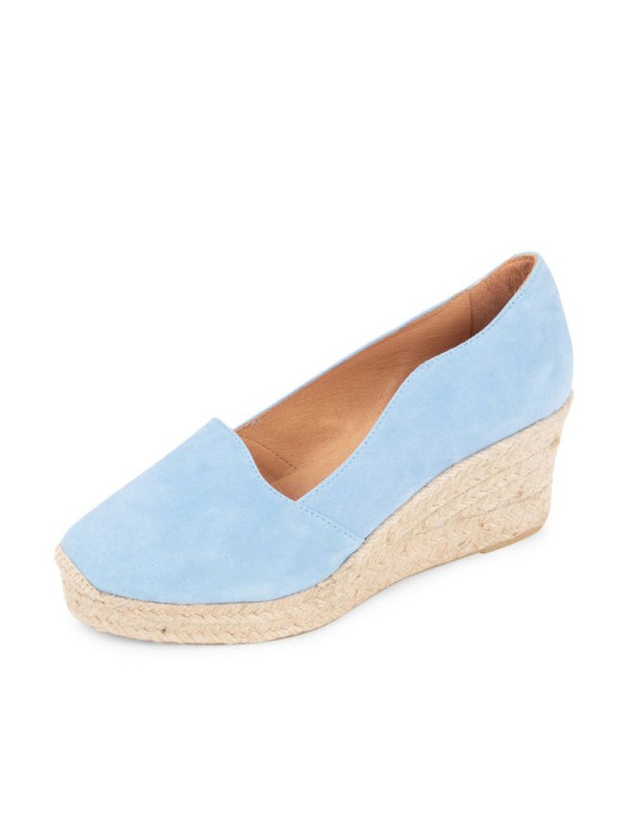 Wedges Patricia Green | Vienna Scalloped Espadrille French Blue