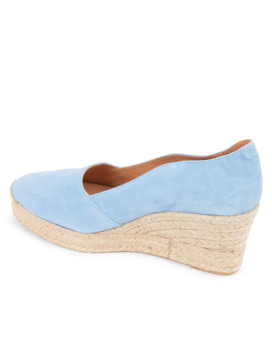 Wedges Patricia Green | Vienna Scalloped Espadrille French Blue