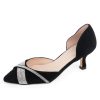 Pumps Patricia Green | Milan Crystal D'Orsay Kitten Heel Black