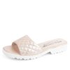 Sandals Paul Mayer | Park Quilted Lug Sole Sandal Metallic Pearl