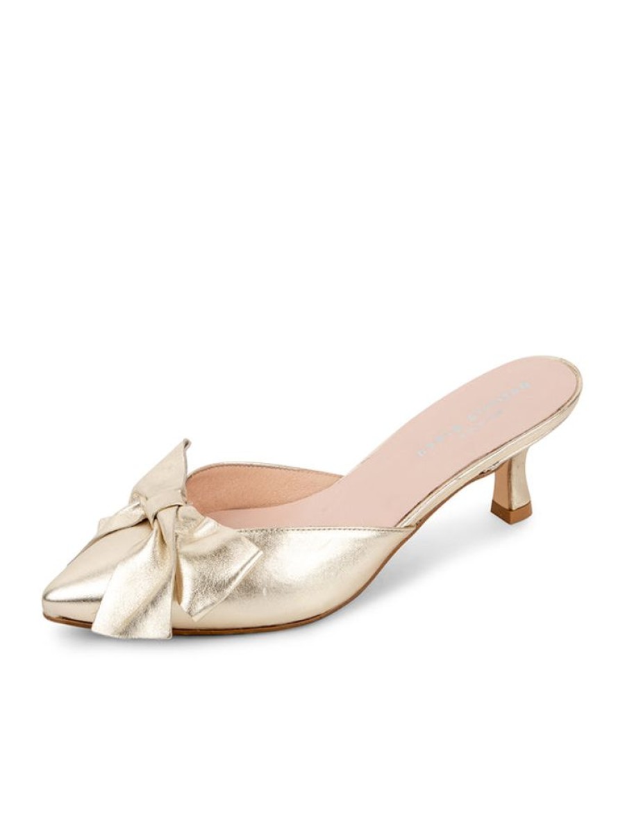 Kitten Heels Patricia Green | Malibu Kitten Heel Mule Gold