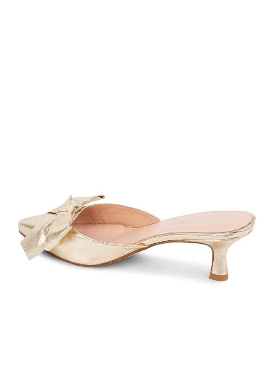 Kitten Heels Patricia Green | Malibu Kitten Heel Mule Gold