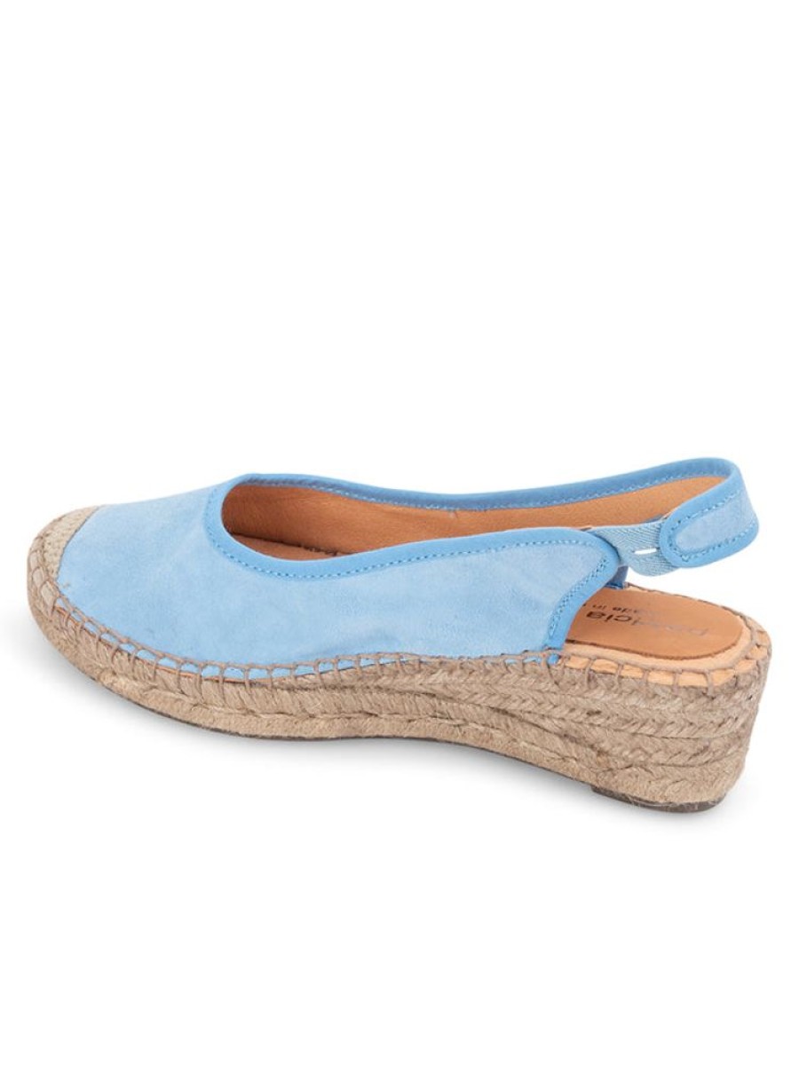 Wedges Patricia Green | Valencia Closed Toe Slingback Espadrille French Blue