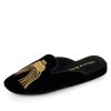 Slippers Patricia Green | Victoria Embroidered Tassel Slipper Black