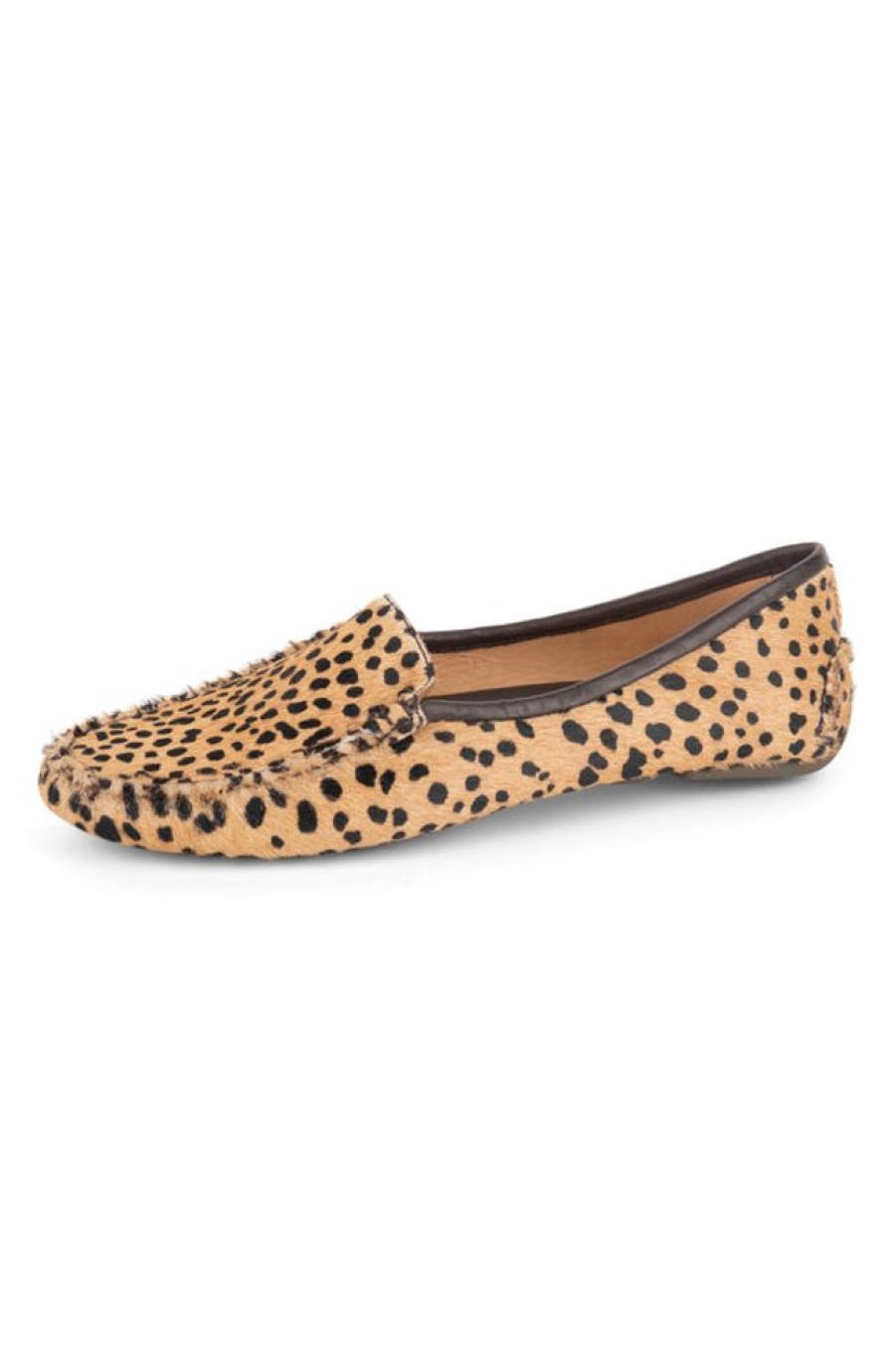 Driving Moccasins Patricia Green | Jillian Driving Moccasin In Haircalf Tan & Black Spotted