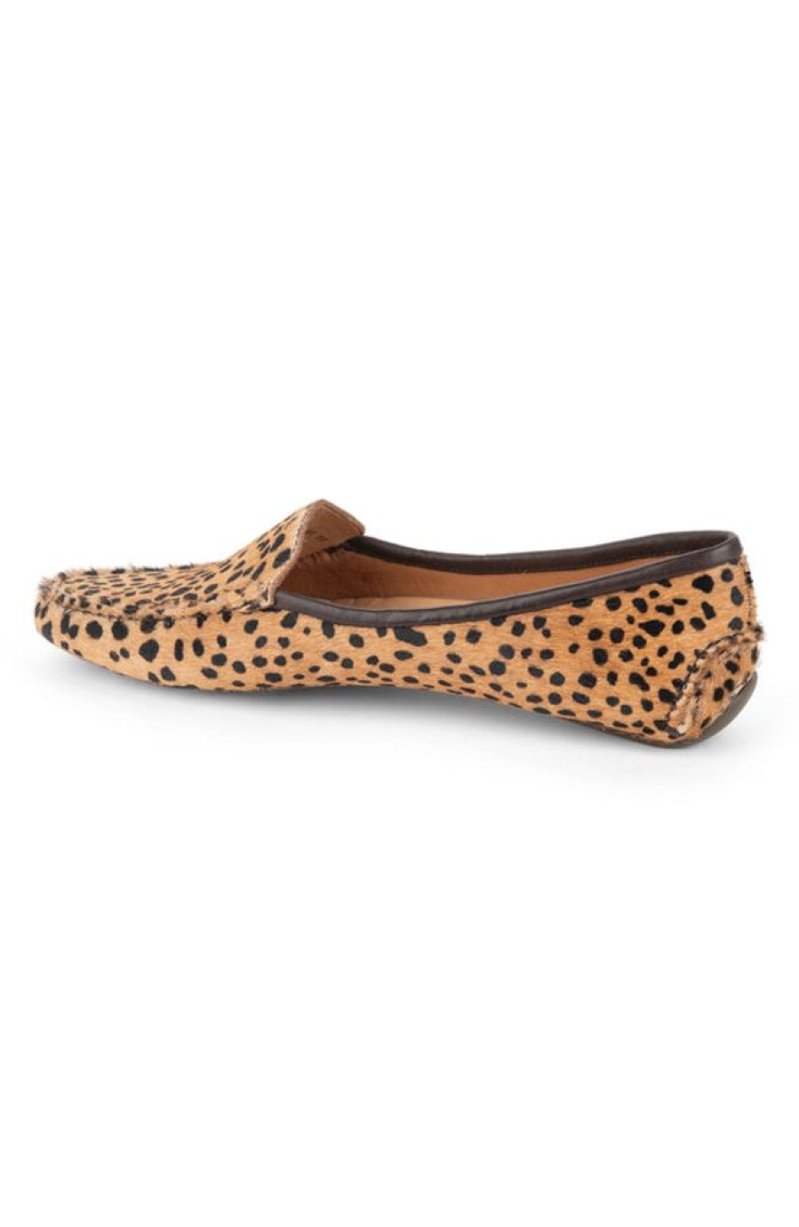 Driving Moccasins Patricia Green | Jillian Driving Moccasin In Haircalf Tan & Black Spotted