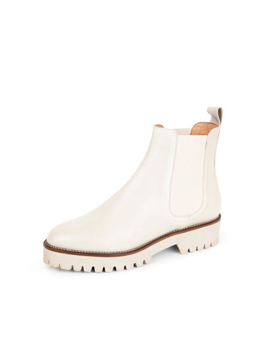 Boots & Booties Patricia Green | Chelsea Lug Sole Bootie Cream