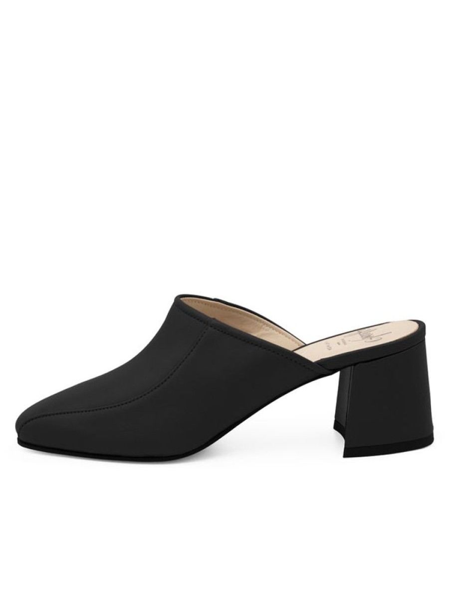 Clogs & Mules Amalfi by Rangoni | Silene Black Parmasoft