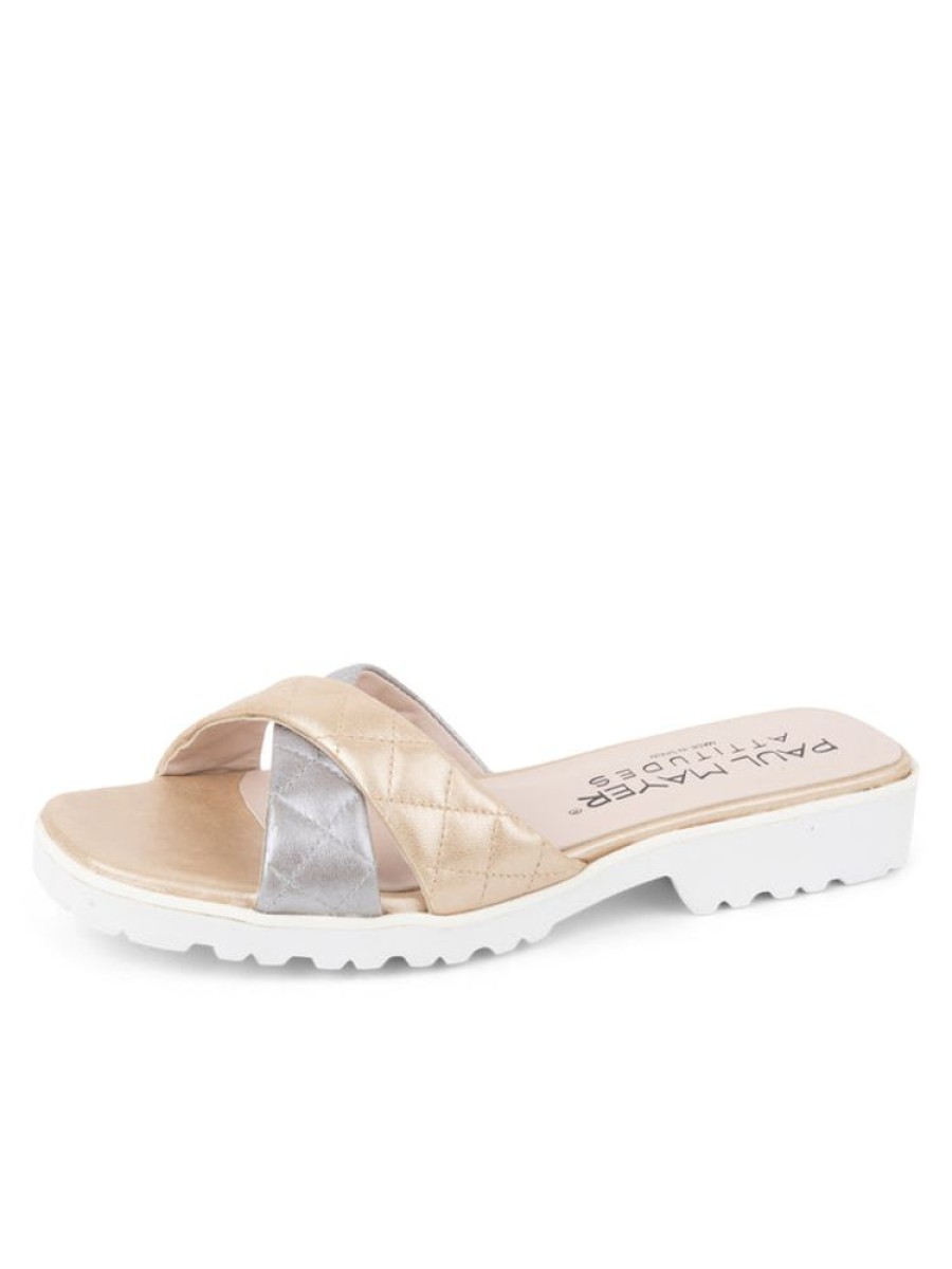 Sport Paul Mayer | Pop Criss-Cross Lug Sole Sandal Gold/Silver