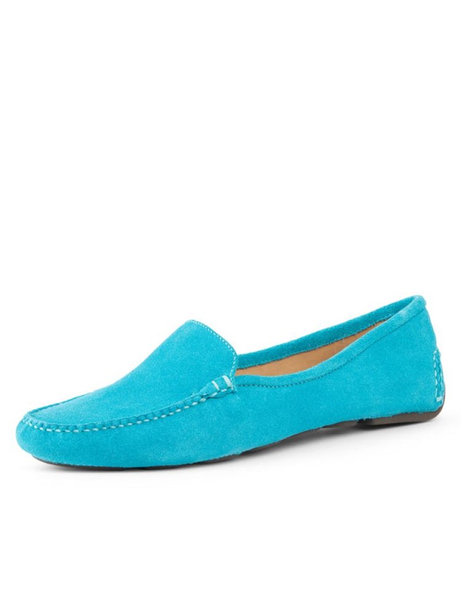 Driving Moccasins Patricia Green | Jillian Driving Moccasin In Suede Turquoise