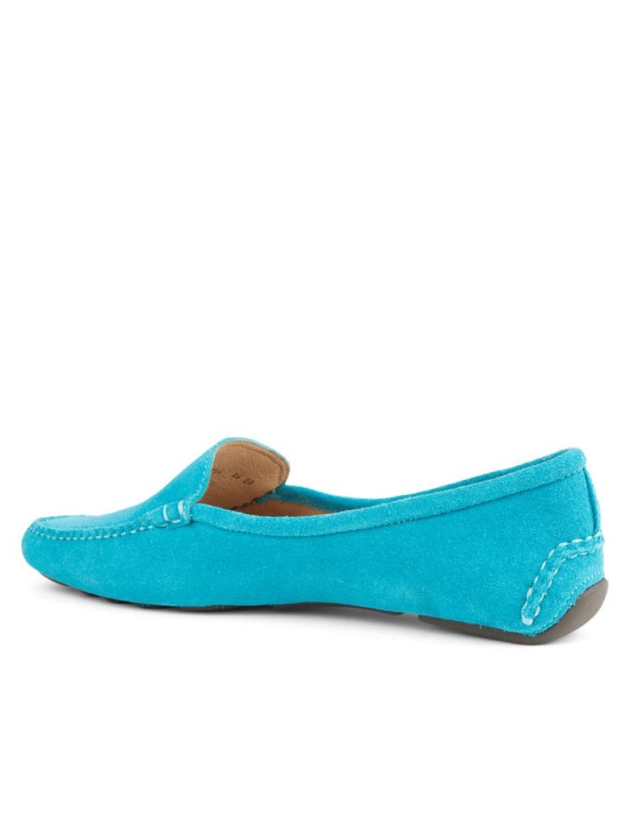 Driving Moccasins Patricia Green | Jillian Driving Moccasin In Suede Turquoise