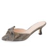 Pumps Patricia Green | Malibu Kitten Heel Mule Metallic Shimmer