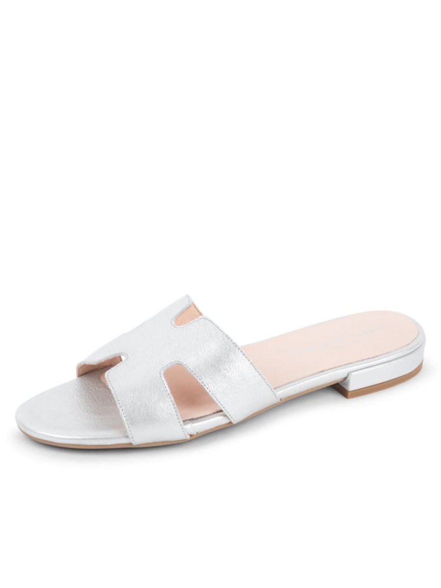 Sandals Patricia Green | Hallie Flat Sandal Silver