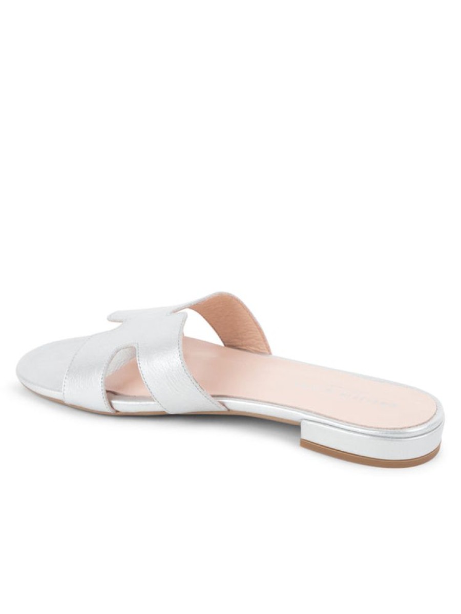 Sandals Patricia Green | Hallie Flat Sandal Silver