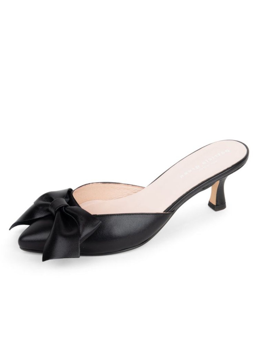 Clogs & Mules Patricia Green | Malibu Kitten Heel Mule Black