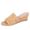 Wedges Patricia Green | Siesta Swirled Raffia Wedge Natural