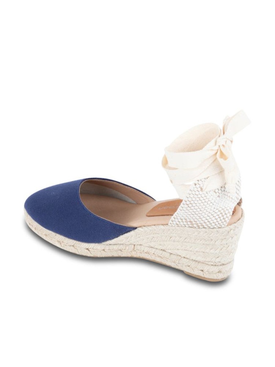 Espadrilles Patricia Green | Leon Closed Toe Lace Up Espadrille Navy