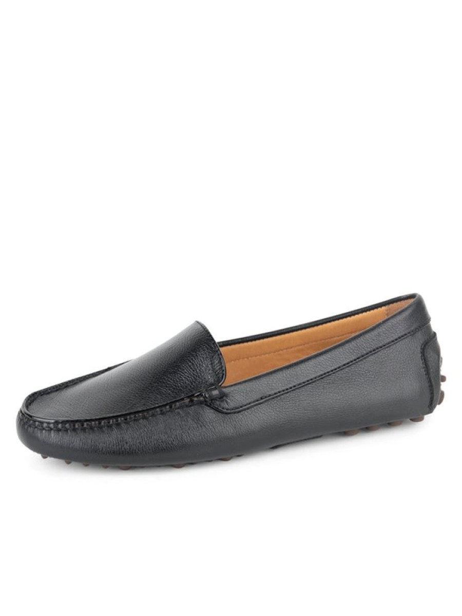 Casual Patricia Green | Jill Piped Driving Moccasin Black