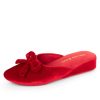 Slippers Patricia Green | Bardot Velvet Slip-On Slipper Red