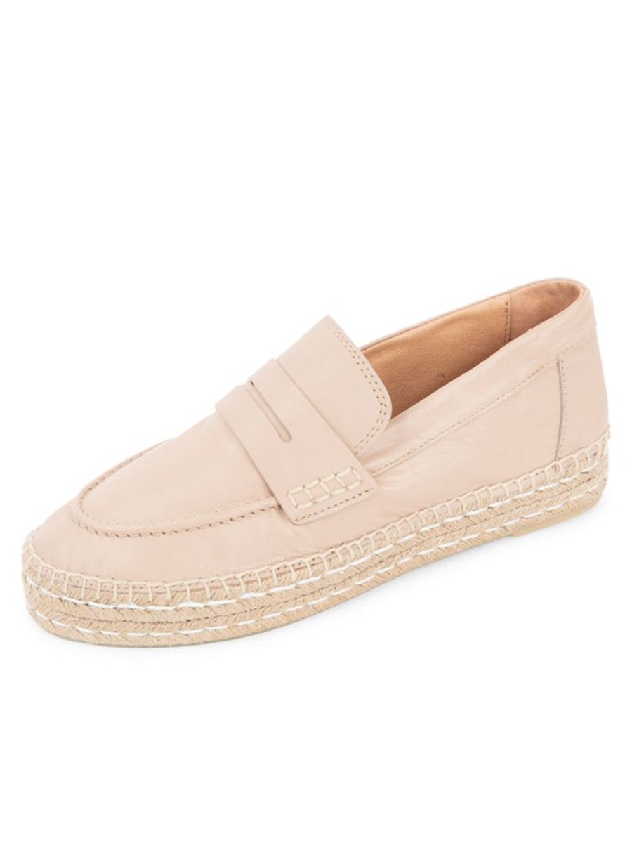 Espadrilles Patricia Green | Sebastian Penny Loafer Slip On Espadrille Nude