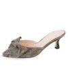 Evening Patricia Green | Malibu Kitten Heel Mule Metallic Shimmer