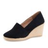 Wedges Patricia Green | Mallorca Square Closed Toe Espadrille Black