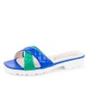 Sandals Paul Mayer | Pop Criss-Cross Lug Sole Sandal Cobalt/Green