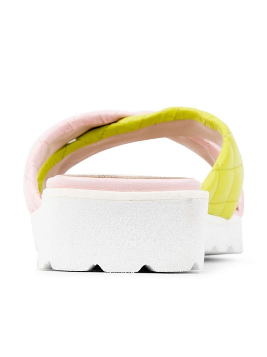 Sport Paul Mayer | Pop Criss-Cross Lug Sole Sandal Blush Pink/Lime