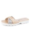 Sandals Paul Mayer | Pop Criss-Cross Lug Sole Sandal Gold/Silver