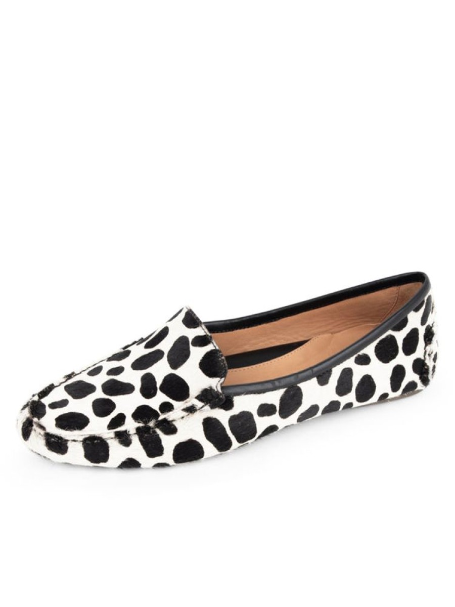 Driving Moccasins Patricia Green | Jillian Driving Moccasin Black & White Dalmation