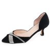 Kitten Heels Patricia Green | Milan Crystal D'Orsay Kitten Heel Black