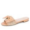 Sandals Patricia Green | St. Tropez Raffia Slide Sandal Nude