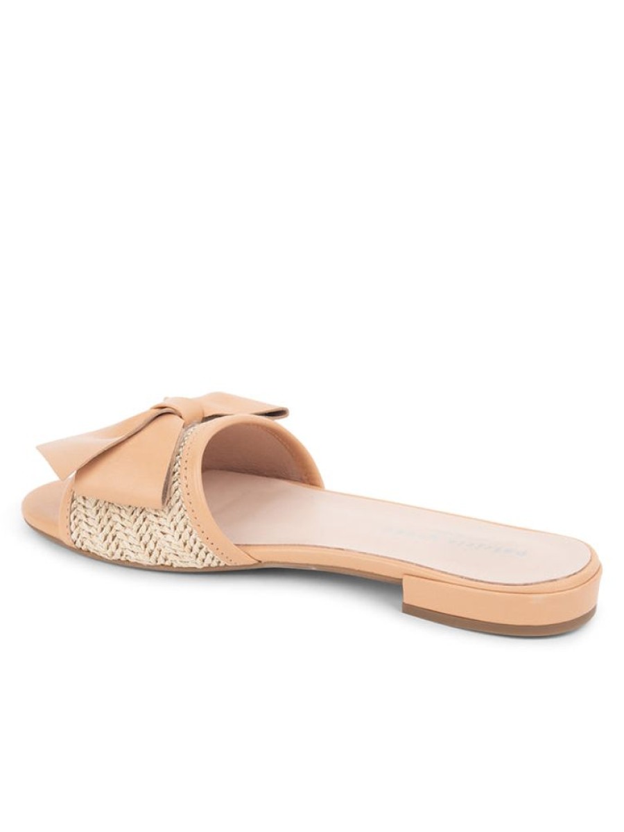 Sandals Patricia Green | St. Tropez Raffia Slide Sandal Nude