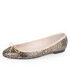 Flats Paul Mayer | Luxe Snake Ballet Flat Gold Snake