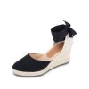 Espadrilles Patricia Green | Leon Closed Toe Lace Up Espadrille Black