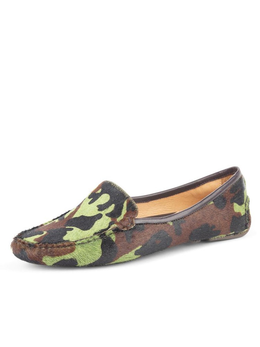 Driving Moccasins Patricia Green | Jillian Driving Moccasin Green Camo